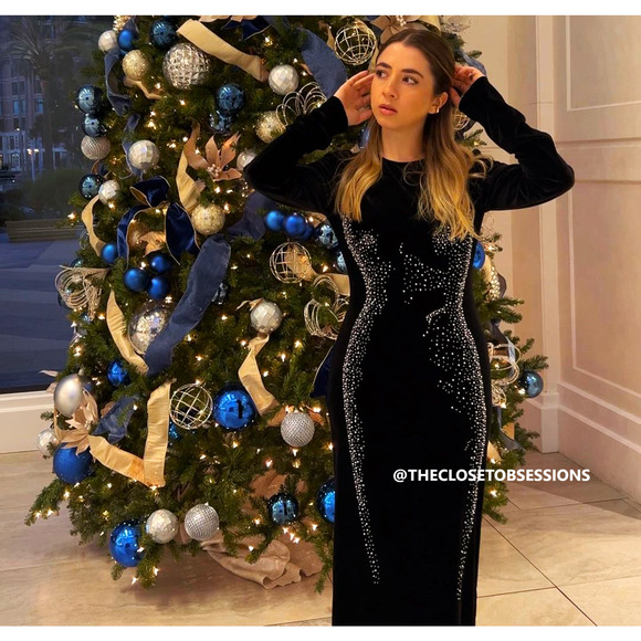 ZARA Midi Dress with Rhinestone Details NWT - Picture 12 of 16